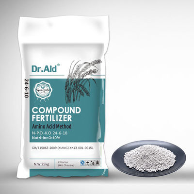 Dr Aid Chlorine Based Amino Acid Method Chemical NPK Fertilizer 24 6 10 White Granular For Plants