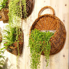 Round Wicker Rattan Flower Pots And Planters Garden Hanging For Home Decoration