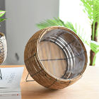 Home Decor Round Hand Woven Plastic Rattan Flower Basket Artificial